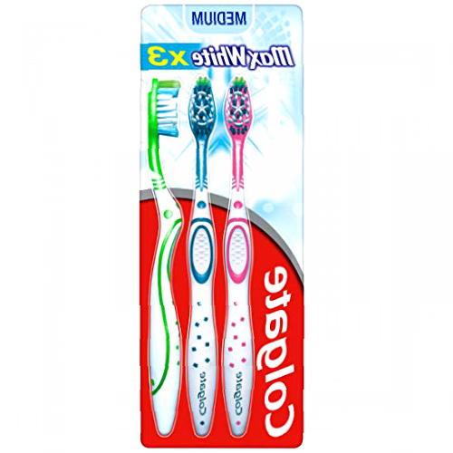 Colgate Max White Medium Toothbrush, Pack of 3