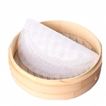 Inchant Pack of 5 Dim Sum Steamer Mesh Round Silicone Steamer Mat for Bamboo Steamer, Reusable, Flexible, Non-Stick, Easy To Clean, 28cm in Diameter