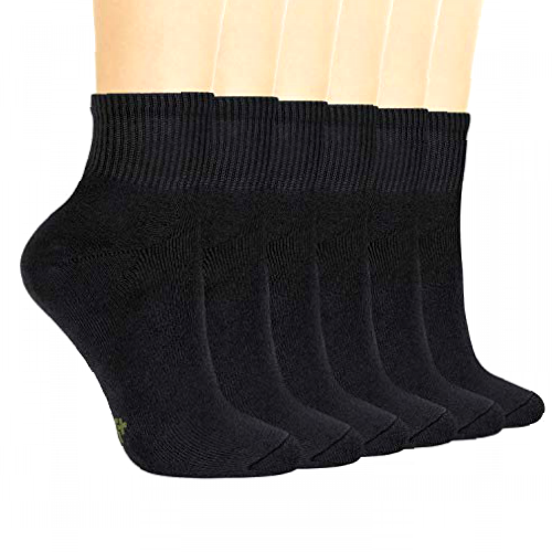 6 Pack Womens Super Soft Bamboo Ankle Socks Cushioned Moisture Wicking Casual Socks Grey9-11