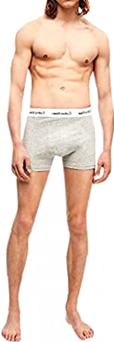 Calvin Klein - Men's Underwear Multipack - Calvin Klein Trunks 3 Pack - Signature Waistband Elastic - Elasticated Cotton - Black/White/Grey