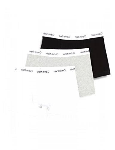 Calvin Klein Men's 3 Pack Trunks-Cotton Stretch Boxers, Multicolour (Black/White/Grey Heather), X-Small