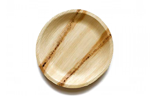 DISPOSABLE GREEN® | 25 cm Round Plates | 25 PCS| Palm Leaf Plates | COMPOSTABLE, Biodegradable, ECO Friendly | 25 PCS