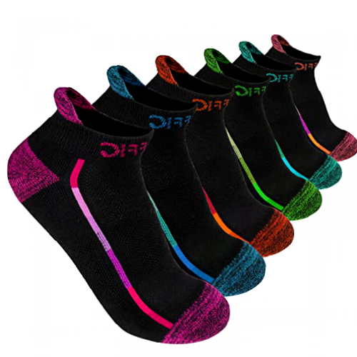 Women Athletic Socks, 6 pairs Socks Women Trainer Socks Sports Socks Outdoor Running Hiking Climbing Socks No Blister Terry Cushion, Breathable, Moisture Wicking Sport Low Cut Socks