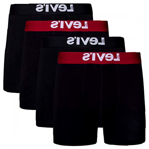 Levi's Mens Stretch Boxer Brief Underwear Breathable Stretch Underwear 4 Pack