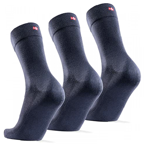 DANISH ENDURANCE Bamboo Dress Socks 3 Pack, for Men & Women, Super Soft, Breathable, Premium (Grey, UK 9-12 // EU 43-47)