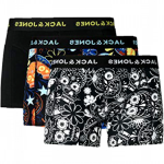 Jack & Jones Men's JACJAMES Trunks 3 Pack NOOS Boxer Shorts, Black/Detail: Black-Blazing Yellow, M