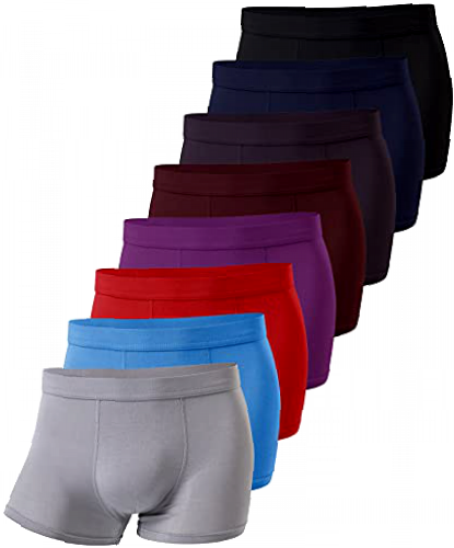 YOULEHE Men's Boxer Shorts Soft Bamboo Underwear Trunks Breathable Multipack (U002 (8 Pack), M)