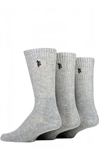 Pringle Mens Bamboo Cushioned Sports Socks Exclusive To SockShop Pack of 3 Grey 7-11