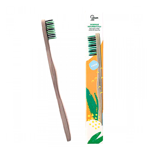 Bamboo Toothbrush - Soft bristles of The Toothbrush Made of Activated Carbon - Environmentally Friendly and Biodegradable - Healthier Teeth and Healthy Ecosystem - by Moti