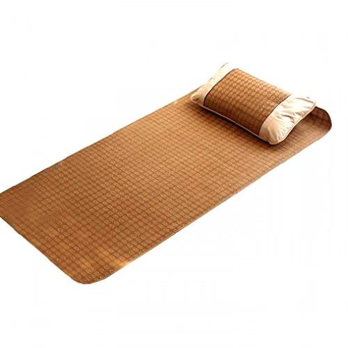 Longzhuo Home Textile Rattan Mat Grid Fitted Sheet Set Summer Cool Bed Cover (Fitted Sheet 80 * 195cm +Pillow Case 48 * 74cm*1)