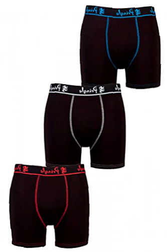Pringle Mens Bamboo Boxers Pack of 3 Black Red / Light Blue / Blue XL