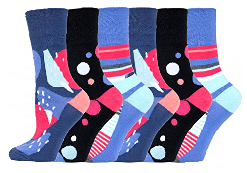 SOCK SHOP GENTLE GRIP 6 Pairs of Ladies Socks, Size UK 4-8 (6 x RH190)