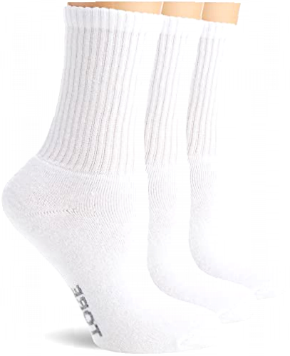 SockShop TORE Ladies 100% Recycled Plain Cotton Sports Socks Pack of 3 White 4-8