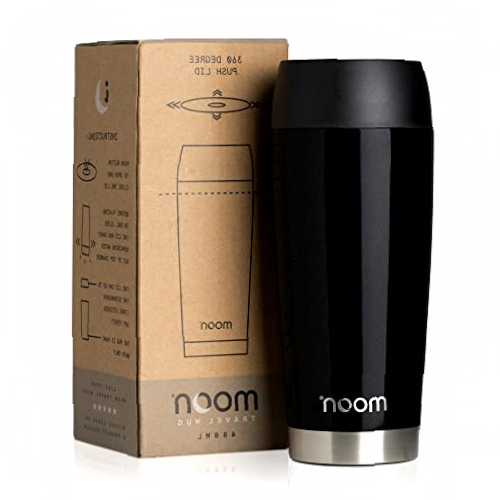 Moon 360° Travel Mug - Leakproof Insulated Coffee Mugs for Hot & Cold Drinks - Thermal Reusable Travel Cups, Fits Car Cup Holders (480ml, 360 Lid)
