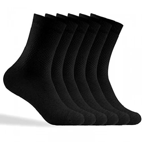 DiaryLook Mens Socks 6 Pack, Comfort Breathable Bamboo Socks Men, Soft Navy /Gray /Black Socks Mens Multipack Size 5-8, 9-12, 12-14 UK