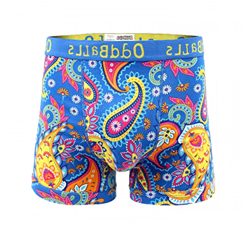 OddBalls | Paisley | Men's Boxer Shorts + Birthday Card Bundle | The Underwear Everyone is Talking About | 1 Pack | XX-Large