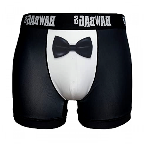 Bawbags Cool De Sacs Tuxedo Technical Boxer Shorts L Black