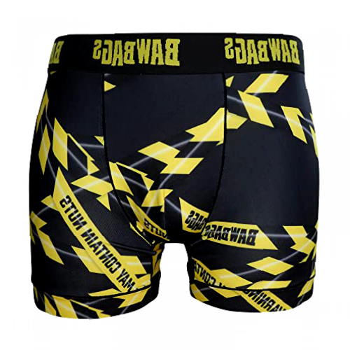 Bawbags Cool De Sacs May Contain Nuts Technical Boxer Shorts XL Black