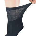 Yomandamor 6 Pairs Ladies Bamboo Diabetic Crew Socks Seamless Soft top Socks,Size 3-8 UK