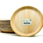 Ecogreenware 25 Disposable Palm Leaf Plates – Round 12" Plates (Extra Large Plate) I100% Biodegradable & Compostable Party tablewareI Suitable for Weddings Parties Picnics Corporate Events