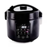 Yum Asia Kumo YumCarb Rice Cooker with Ceramic Bowl and Advanced Fuzzy Logic, (5.5 Cup, 1 Litre), 5 Rice Cooking Functions, 3 Multicooker Functions, 220-240V UK/EU Power (Dark Stainless Steel)