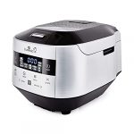 Yum Asia Bamboo Rice Cooker with Induction Heating (IH) and Ceramic Bowl (YUM-IH15) 7 Rice Cooking Functions, 4 Multicooker Functions, Motouch LED Display (1.5 Litre) 220-240V UK (Silver and Black)
