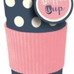 The Home Fusion Company Pink & Blue Polka Dot Thermal Insulated Tea Coffee Mug Cup Travel Takeaway & Lid