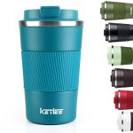 KETIEE Travel Mugs, 380ml Insulated Coffee Cup with Leakproof Lid,Reusable Coffee Cups Travel Cup,Coffee Travel Mug,Double Walled Coffee Mug,Stainless Steel Thermal Mug for Hot Cold Drinks,Blue