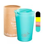 bioGo Reusable Coffee Cup | No Spill Tumbler | Spill Proof Coffee Travel Mug for Women | Insulated Travel Coffee Mug with Lid | Hot Togo Coffee Thermos Bottle Men | to Go Cup (Sky Blue, 12oz /350ml)