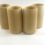 TXV Mart | Disposable or Reusable Natural Bamboo Wood Drinking Cup 12 oz | Wooden Tea Cup Coffee Mug Wine Mug, 4 Pack