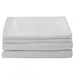 100% Bamboo Bed Linen - Luxury Duvet Cover Set - King Size - Duvet Cover, Fitted Sheet, Pillowcases (Soft Grey)