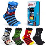 Marvel Mens Socks, Pack of 5 Avengers Socks Men 6.5-9.5, Marvel Gifts For Men