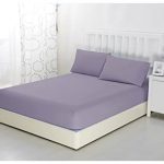Sonia Moer Super Soft Brushed Microfibre Fitted Sheet - Non Iron Breathable Hypoallergenic Bottom Sheet with Strong Elastic Hem- Super King/Lavender