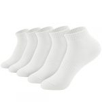 YMWALK Women Socks Comfortable Cotton Casual Breathable No Show Socks Non Slip Flat Boat Line Socks for Running Walking Fitness Outdoor Sports-5 Pair, 02-white, Low Cut