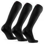 Knee-High Bamboo Dress Socks, 3 Pack (Black, 3-5)