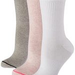 Calvin Klein Women's Athleisure Crew Socks Pack of 3, Pink Mix Combo, One Size