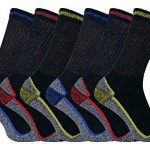 Mens Summer Anti Sweat Breathable Heavy Duty Cotton Bamboo Work Socks for Steel Toe Boots (6-11 uk, 6 Pack (BWS))