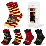 Harry Potter Womens Socks, 5 Pairs Ladies Socks 4-7 UK, Harry Potter Gifts