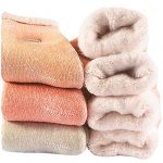 Womens Thick Thermal Warm Socks Soft Casual Crew Wool Christmas Gifts Socks For Winter(Pack of 3-5),Multicolor