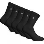Giovici Men’s Bamboo Socks, 5 Pairs - Comfortable Bamboo Black Socks - Breathable & Moisture Wicking - Super Soft & Durable for All Day Fresh Feet