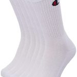 Champion Unisex-Adult Core 6PP Crew Ankle Socks, White, 39-42 (Pack of 6)