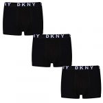 DKNY Men's Boxers in Black with Branded Waistband Super Soft & Comfortable Cotton Fabric-Multipack of 3 Shorts, S