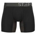 STEP ONE Mens Bamboo Boxer Brief anti chafe breathable organic underwear (XL) Black