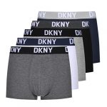 DKNY Men's Boxers with Contrasting Branded Waistband in Breathable Cotton Rich Fabric Shorts, Black, L