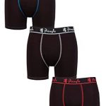 Pringle Mens Bamboo Boxers Pack of 3 Black Red / Light Blue / Blue XL