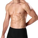 HOEREV Men's Bamboo Fibre Boxer Shorts Trunks Underwear, Pack of 4, 2 Blue 2 Black, M