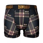 Bawbags Cool De Sacs Gold Trinity Tartan Technical Boxer Shorts L
