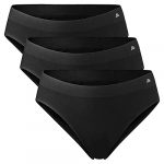DANISH ENDURANCE Women's Bikini Briefs in Bamboo 3 Pack (Black, Medium/Large)