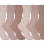 New Gentle Grip Ladies Diabetic Sock with Honey Comb Top Hand linked Toe Seam"UK Size 4-8 Eur 37-42" (Mega_Jumble) (Pack of 3, Beige & Browns)