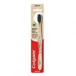 Colgate Bamboo Activated Carbon Toothbrush Medium 1 Piece - Manual Toothbrush with Activated Carbon with Medium Hard Bristles